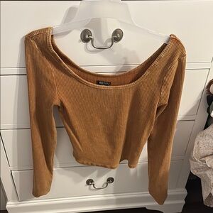 Wild Fable Amber Ribbed Top